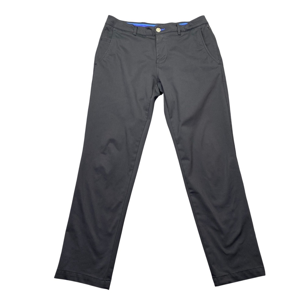 Twillory Mens Performance Pants Black Tailored Fit Stretch Chinos Sz 30 Golf